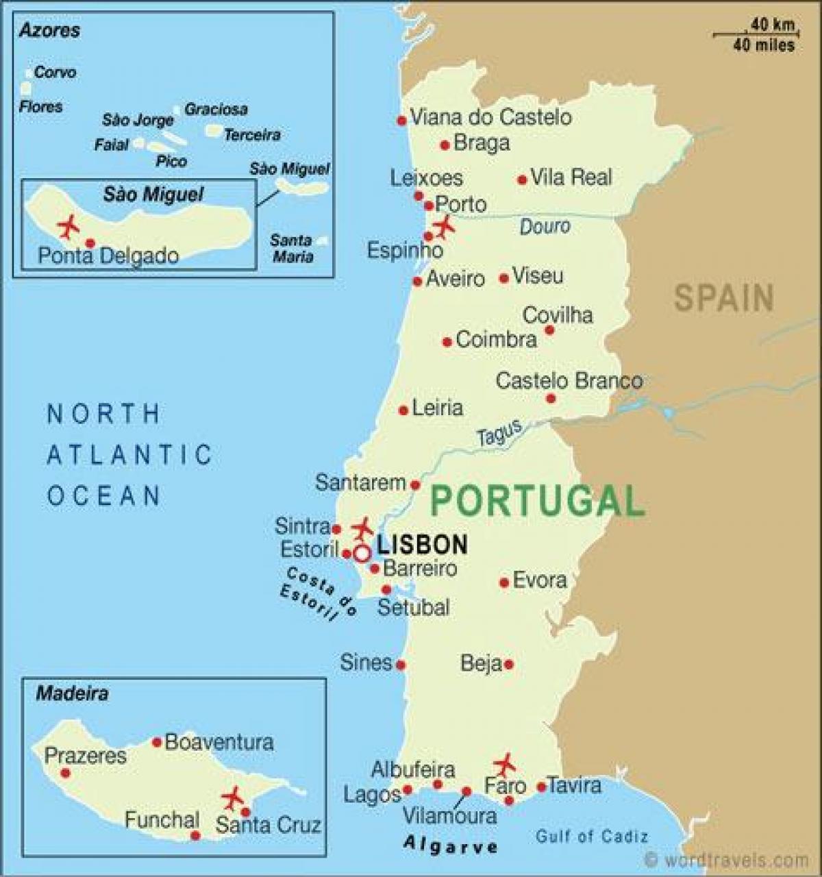 地图在葡萄牙的机场