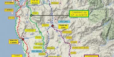 Camino葡萄牙语地图