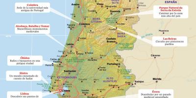 地图葡萄牙度假胜地