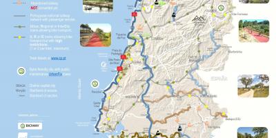 地图葡萄牙骑自行车